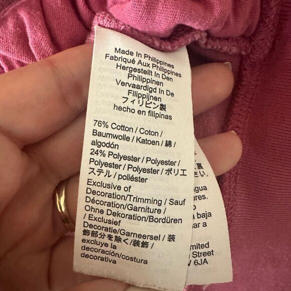 J Crew Pink Cozy Velour Sweatshirt Hoodie Size S - Picture 2 of 4